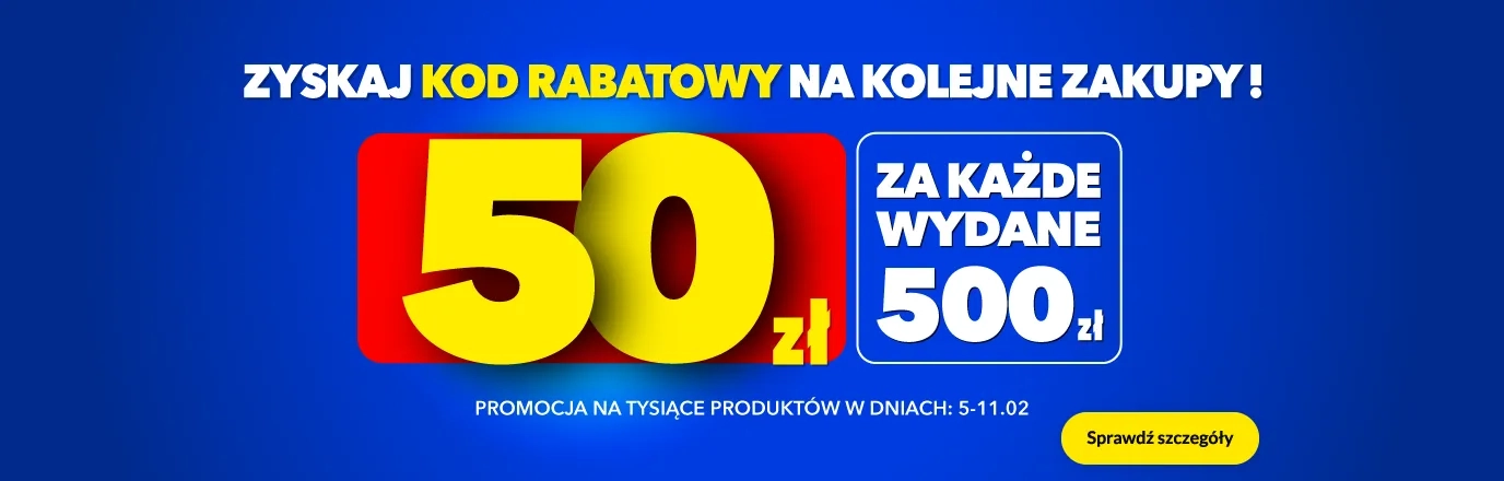 50 zł za każde wydane 500zł